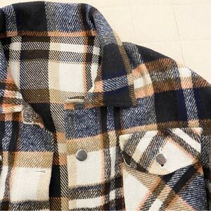 Plaid Button-Up Jacket